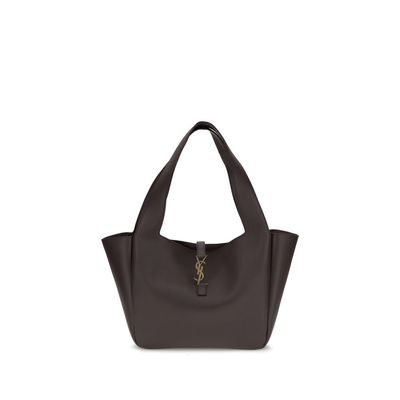Brown calf leather bos taurus shoulder bag, Brown, medium