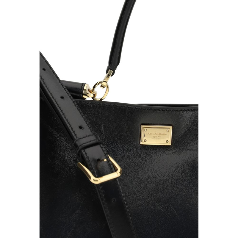 Black calf leather bos taurus shoulder bag-null