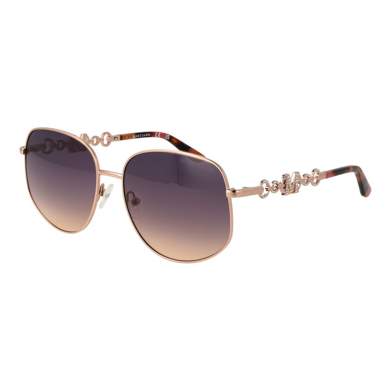 Rose gold metal sunglasses-null