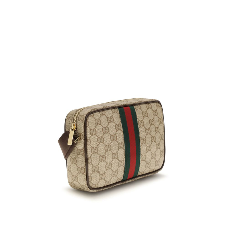 Beige cotton shoulder bag-null