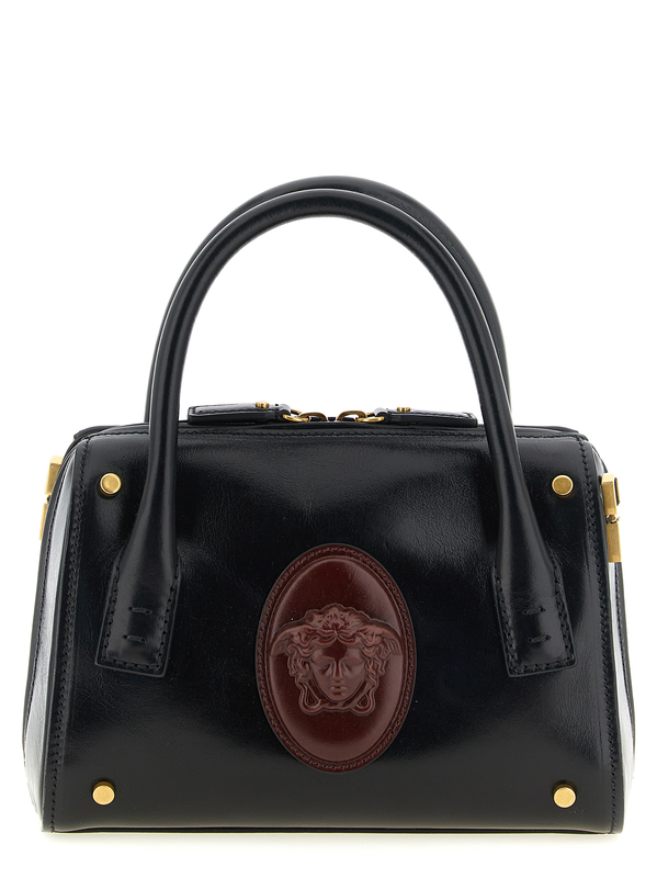Black calfskin handbag-null