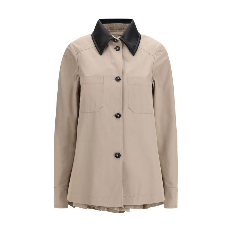 Beige polyester coat-null