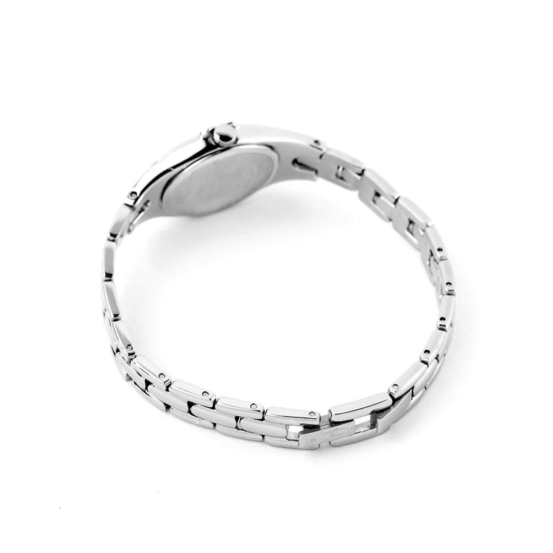 Silver stainless steel dress watch-null