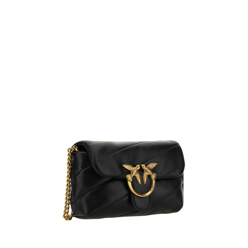 Black calf leather bos taurus shoulder bag-null