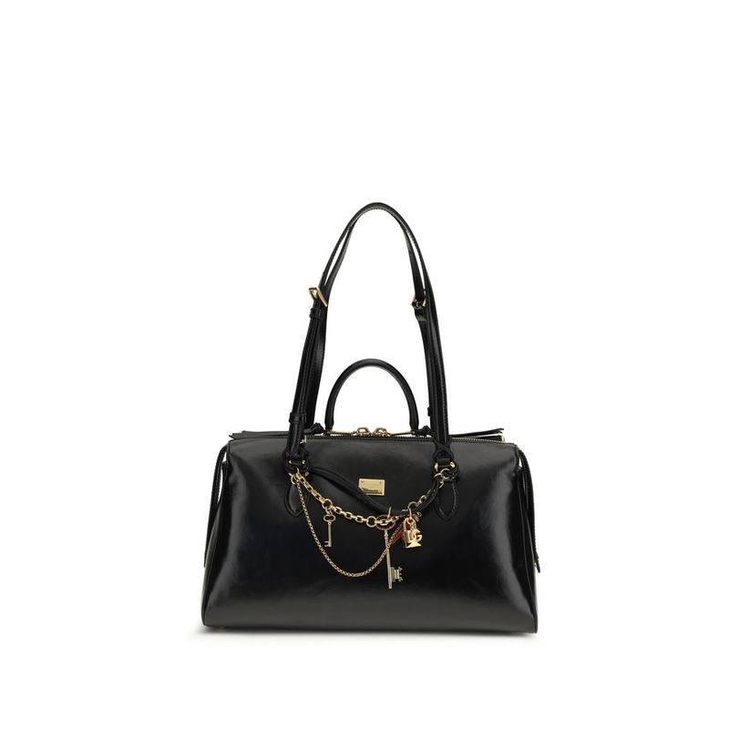 Black calf leather bos taurus shoulder bag-null