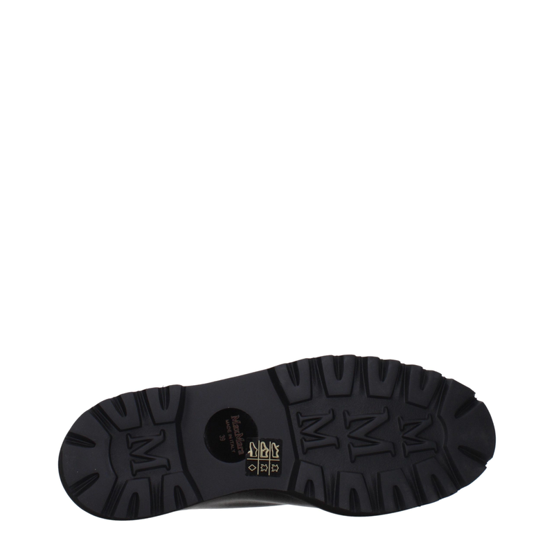 Black leather oxfords and derbies-null