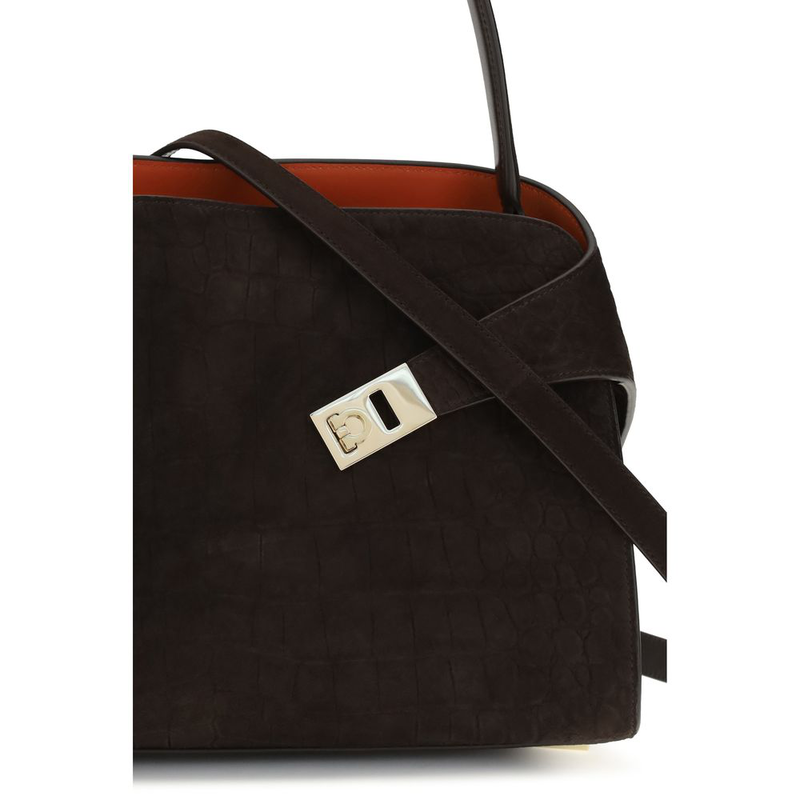 Brown calf leather bos taurus shoulder bag-null