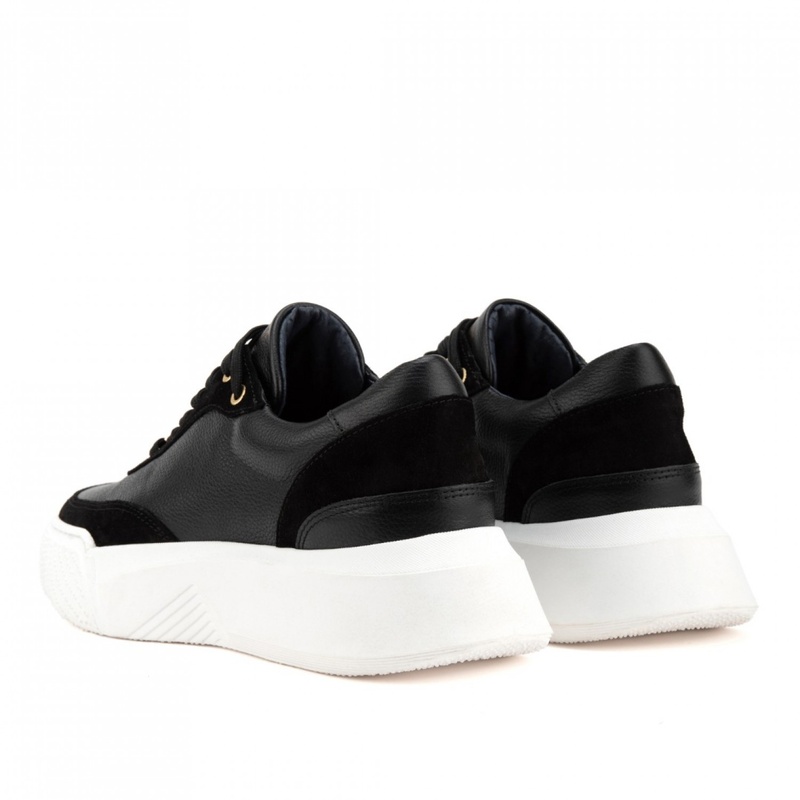 Maxim leather low top chunky sneakers-null