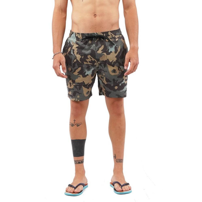 Mens printed packable volley swimshort