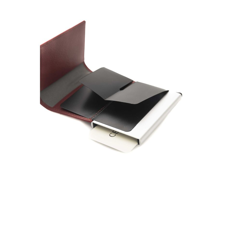 Red calfskin men wallet-null