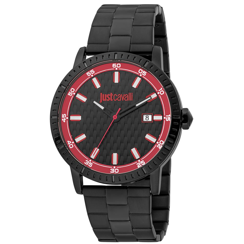 Black stainless steel dress watch-null