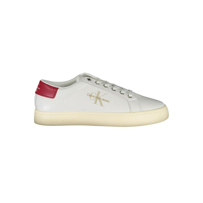 White polyester men sneaker-null