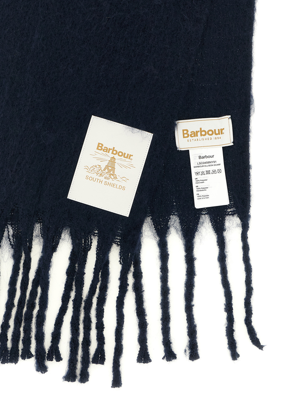 Blue polyester scarf-null