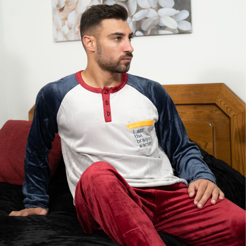 Mens velvet pajamas #m3296 image number null