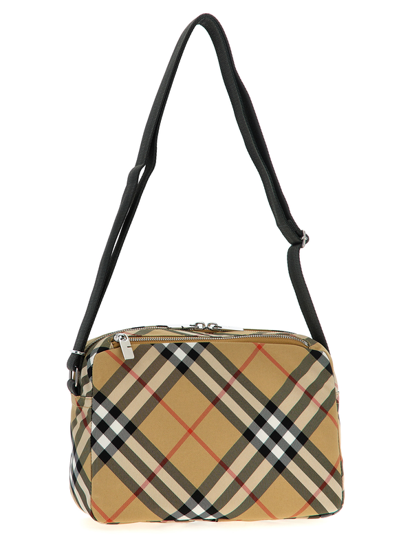 Beige polyester crossbody bag-null