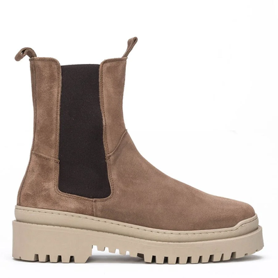 Beige suede boots, Beige, medium