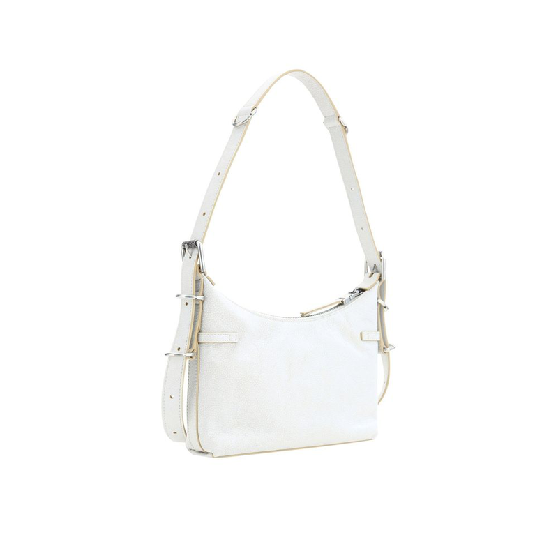 White leather shoulder bag-null