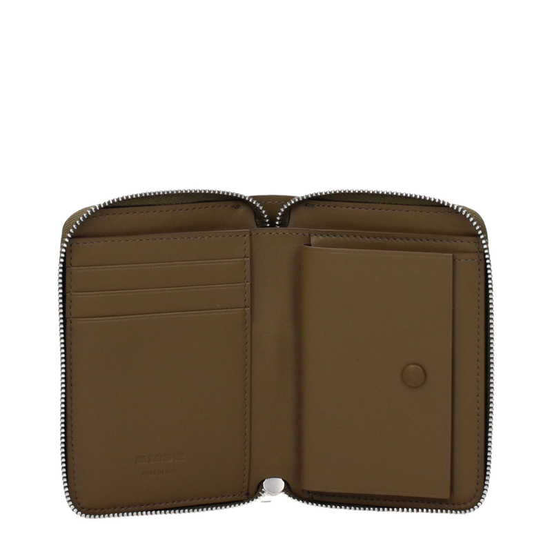 Brown leather wallet-null