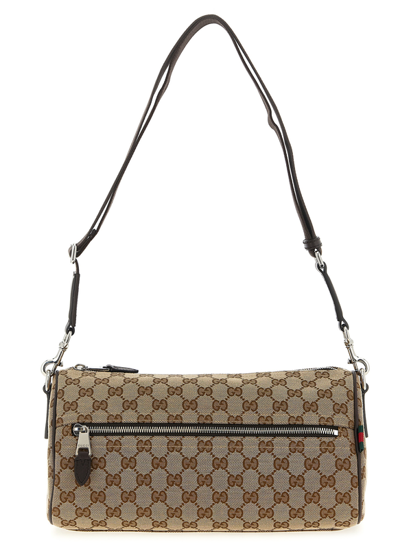 Beige polyester crossbody bag-null