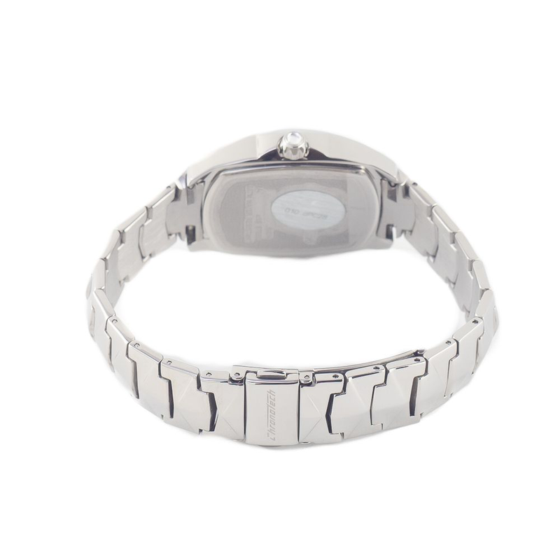Silver stainless steel dress watch-null