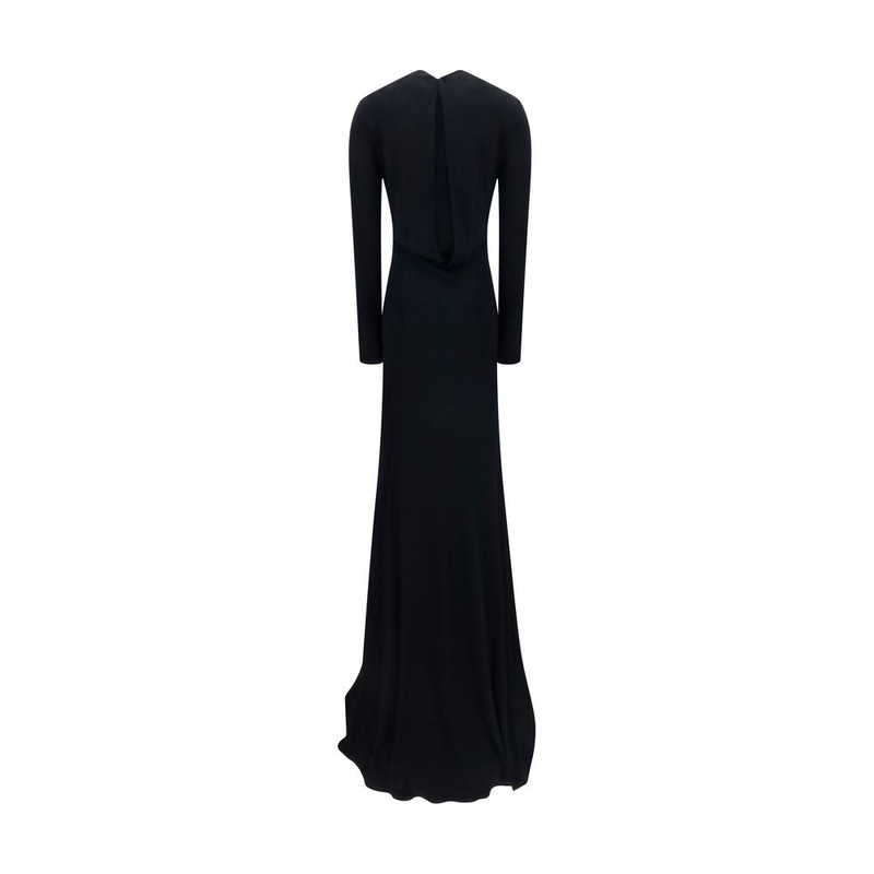 Black viscose cocktail dress-null