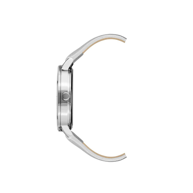 Silver plastic dress watch-null