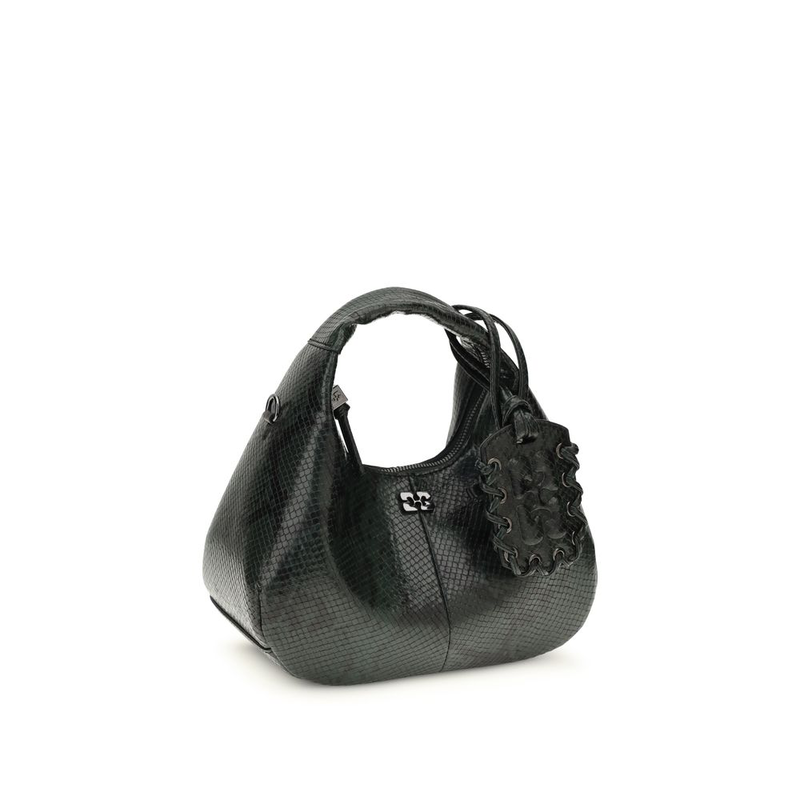 Black recycled polyester handbag-null