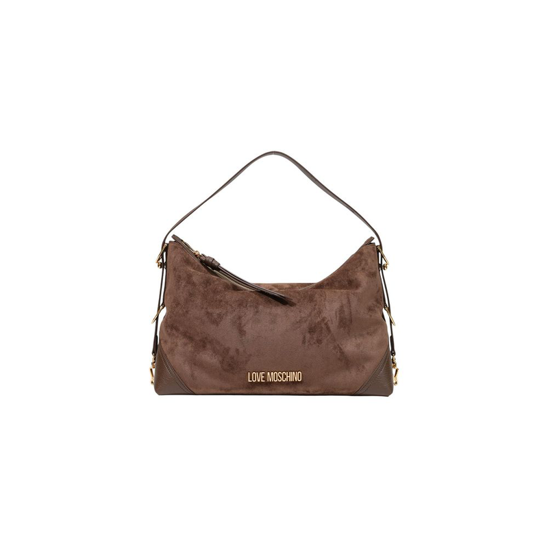 Brown polyester handbag-null