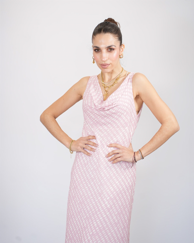 Maxi dress with dods 13832-null
