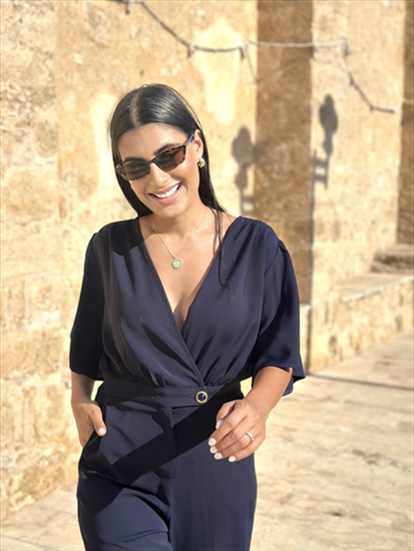 Jumpsuit crepe cross front-null