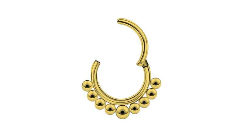 Surgical steel clicker gold-null