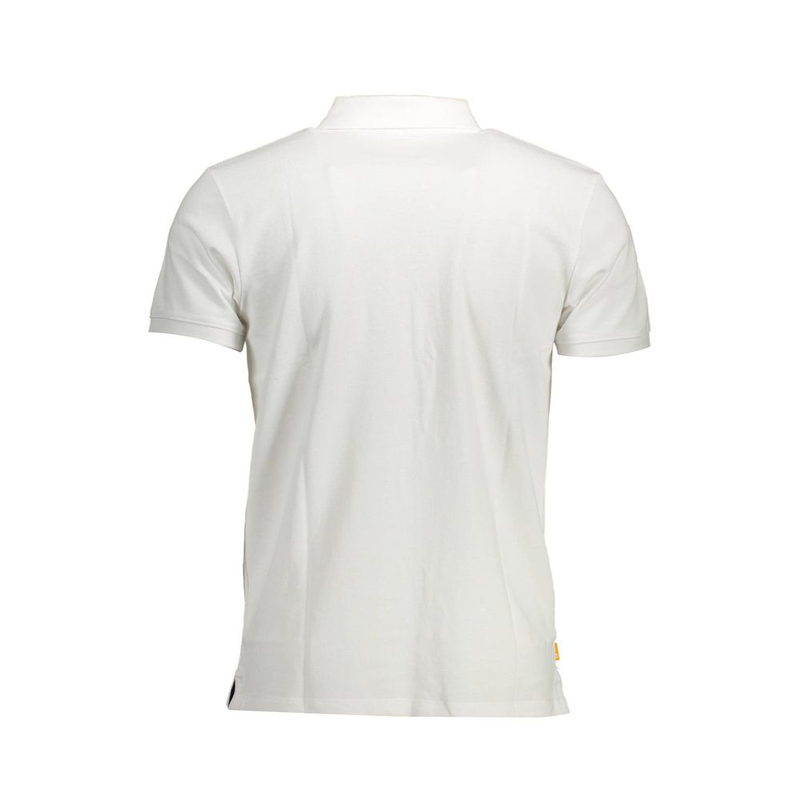 White cotton men polo shirt-null