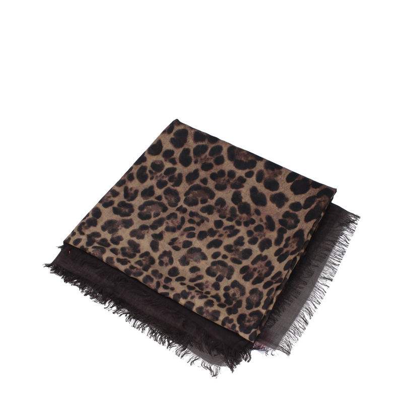 Brown cashmere foulard-null