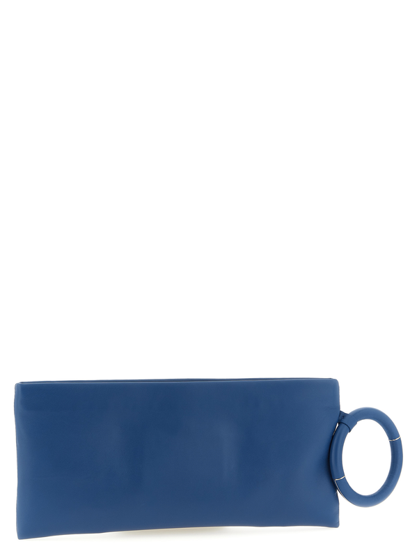 Blue lambskin clutch bag-null