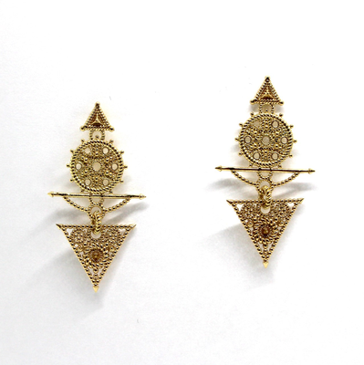 Earrings 18ct gold - 'all that is' collection 1024, , medium