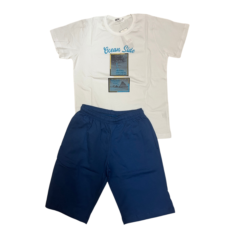 Product image: Nek kids wear boys short set white 66325-198-null