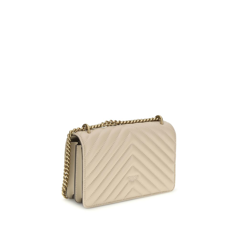 Beige calf leather bos taurus shoulder bag-null