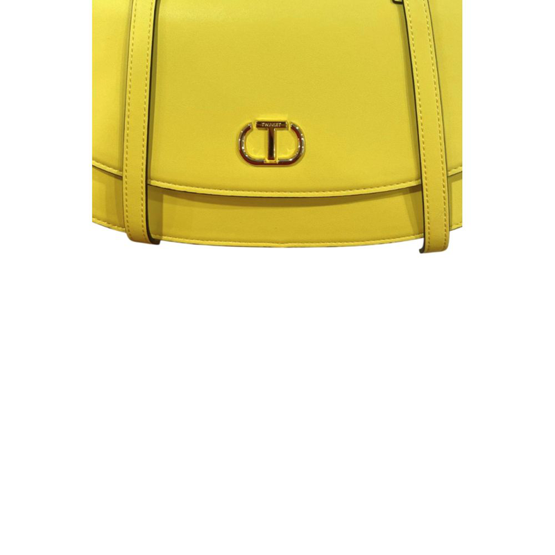 Yellow pu women shoulder bag-null