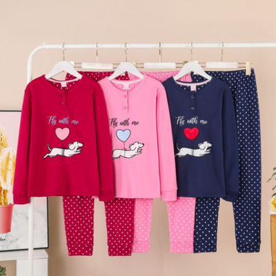 Cotton pajamas for girls #j3688