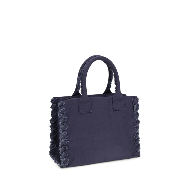 Blue cotton shoulder bag-null