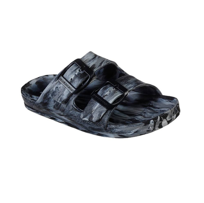 Boys double strap sandals, Black / Grey, medium