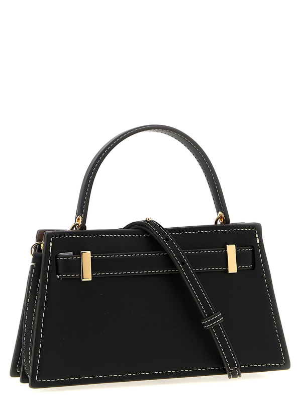 Black cowhide handbag-null