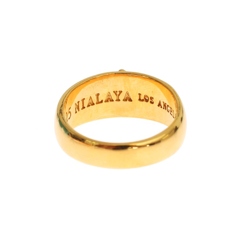Gold plated 925 silver ring-null
