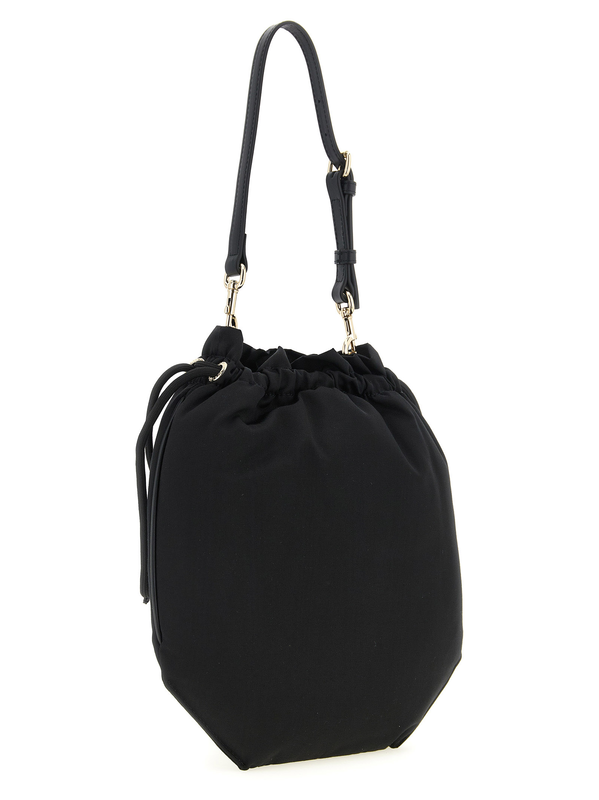 Black viscose handbag-null