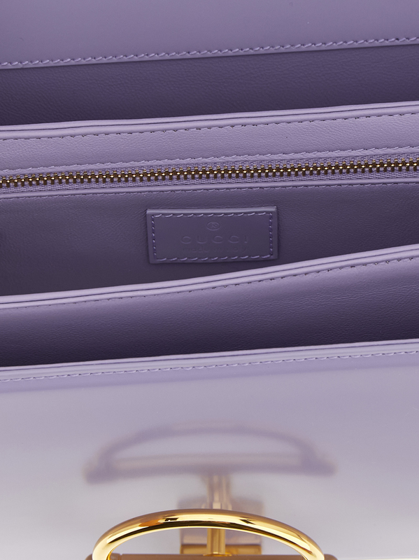 Purple calfskin shoulder bag-null