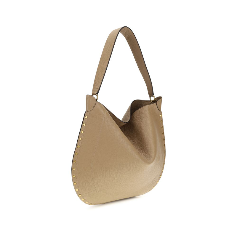 Beige calf leather bos taurus shoulder bag-null