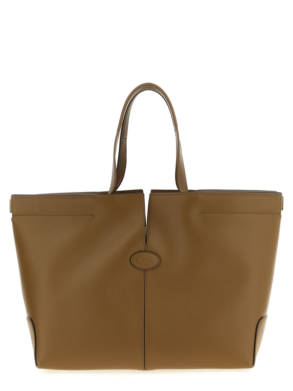 Bicolor calfskin tote bag-null