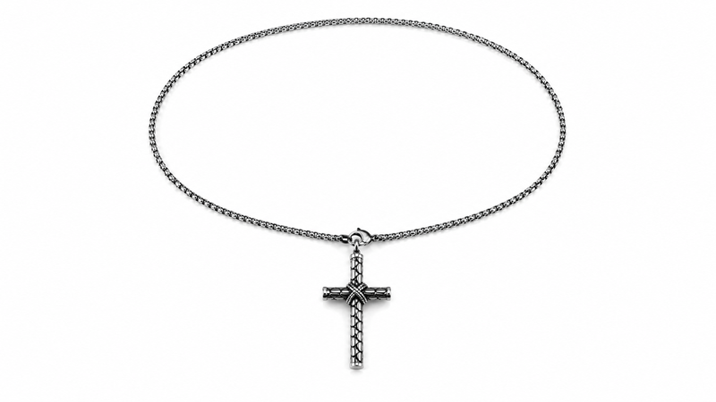 Men's stainless steel cross necklace-null