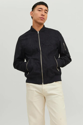 Jack & jones rocky faux suede jacket, Black, medium