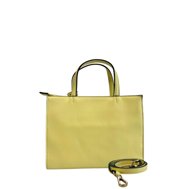 Yellow pu women handbag-null